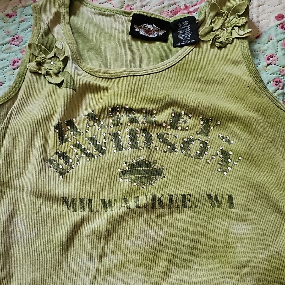 Harley-Davidson Green Tank Top